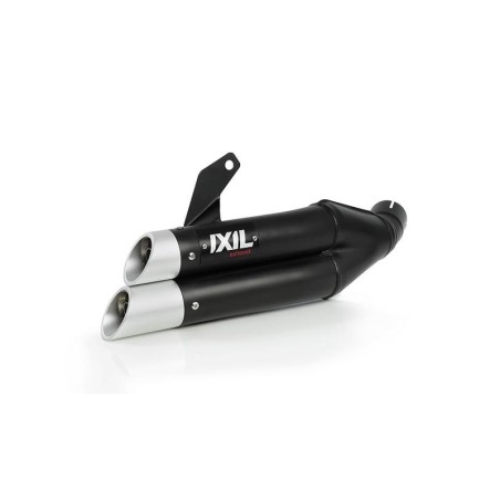 Escape completo IXIL Hyperlow acero inoxidable negro / aluminio pulido - XK7353XB - motoscamaralweb.com