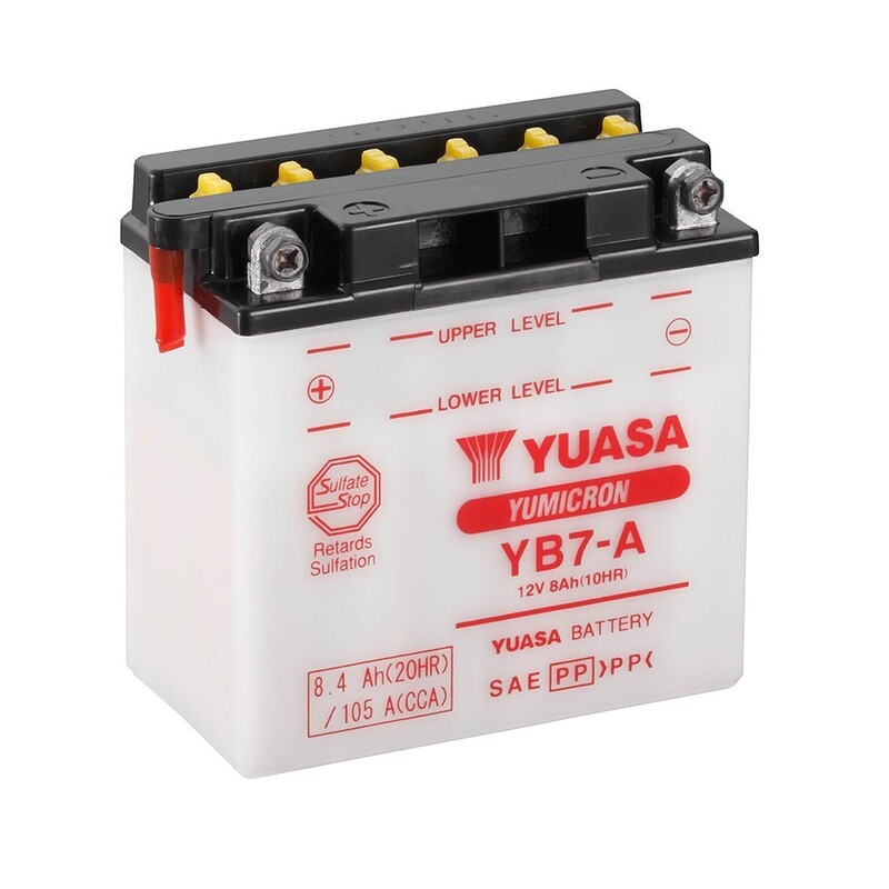 Batería YUASA YB7-A Combipack (con electrolito) - motoscamaralweb.com Batería YUASA YB7-A Combipack (con electrolito) - motoscamaralweb.com