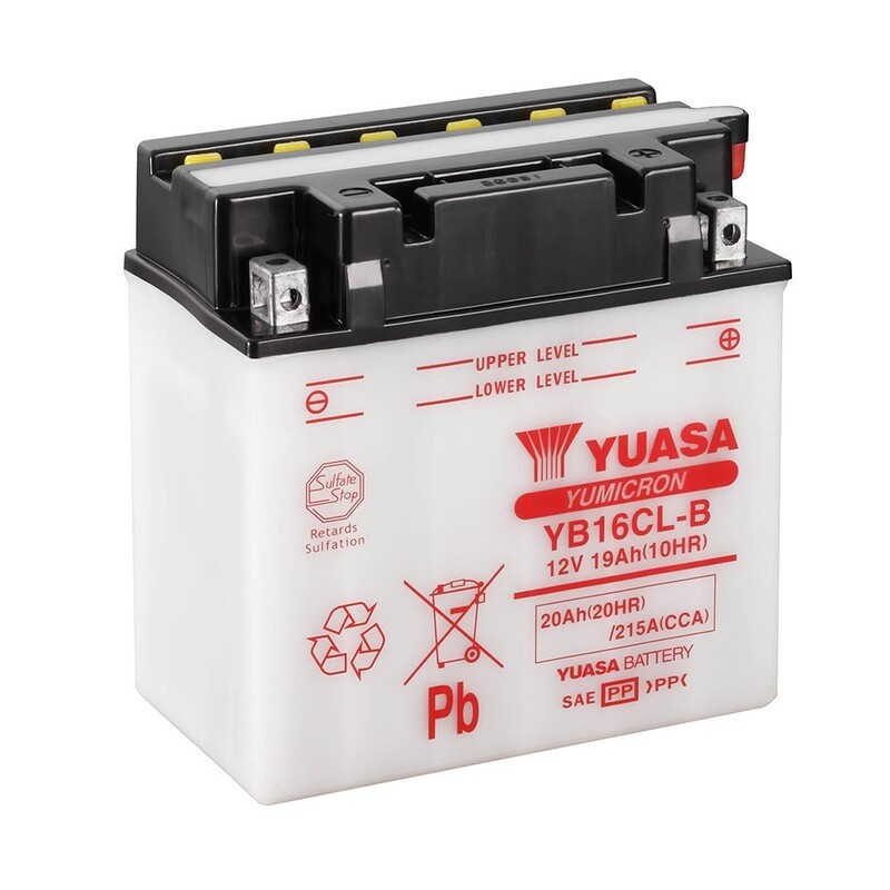 Batería YUASA YB16CL-B Combipack (con electrolito) - motoscamaralweb.com Batería YUASA YB16CL-B Combipack (con electrolito) - motoscamaralweb.com