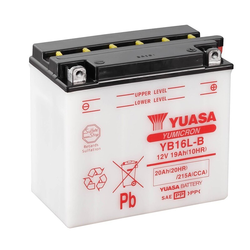 Batería YUASA YB16L-B Combipack (con electrolito) - motoscamaralweb.com Batería YUASA YB16L-B Combipack (con electrolito) - motoscamaralweb.com