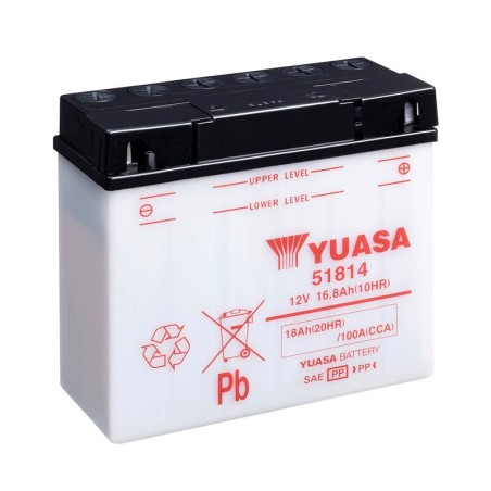 Batería YUASA 51814 Combipack (con electrolito) - motoscamaralweb.com