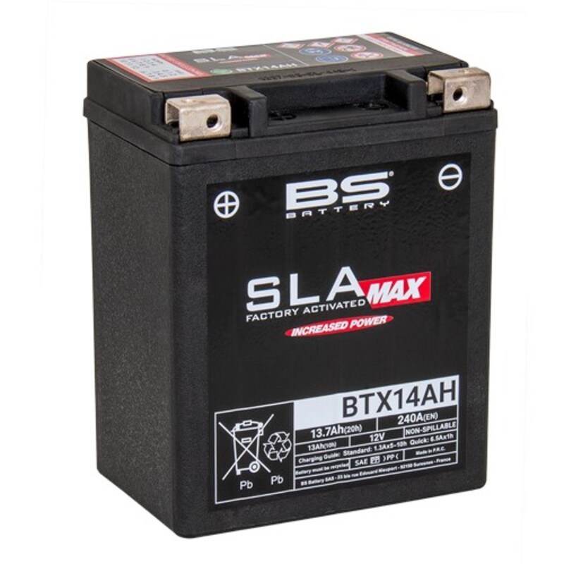 Batería BS BATTERY SLA Max activada de fábrica sin mantenimiento - BTX14AH MAX FA - motoscamaralweb.com Batería BS BATTERY SLA Max activada de fábrica sin mantenimiento - BTX14AH MAX FA - motoscamaralweb.com