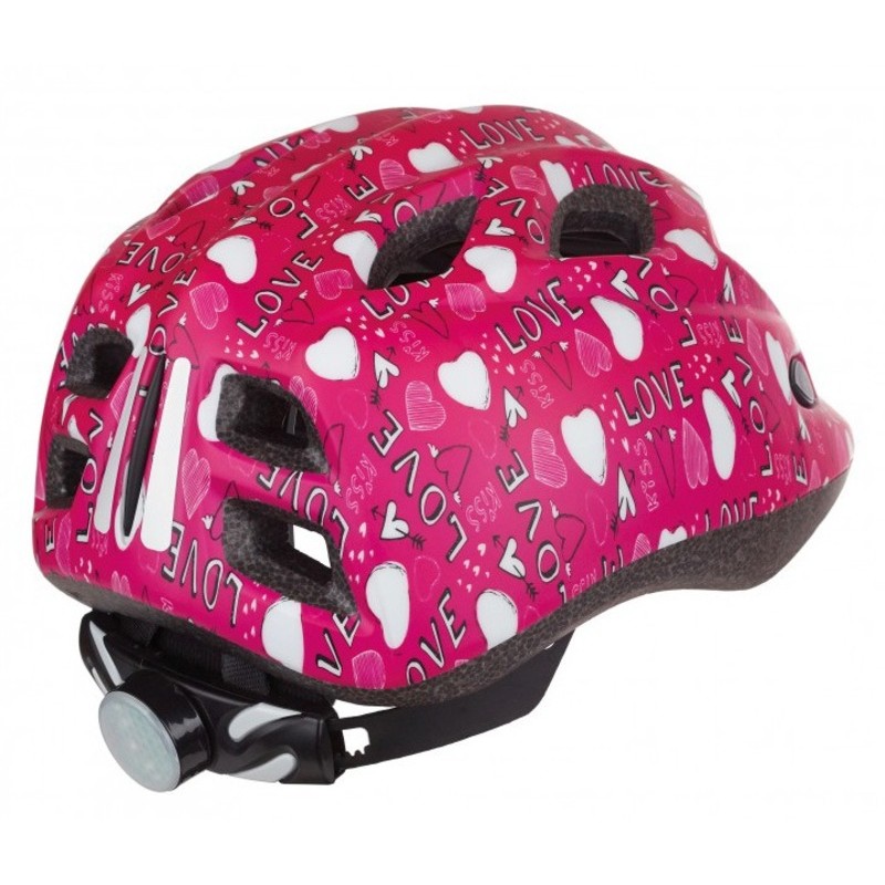 Casco de bicicleta junior POLISPORT Love con luz Led talla S 52/56 cm - motoscamaralweb.com Casco de bicicleta junior POLISPORT Love con luz Led talla S 52/56 cm - motoscamaralweb.com