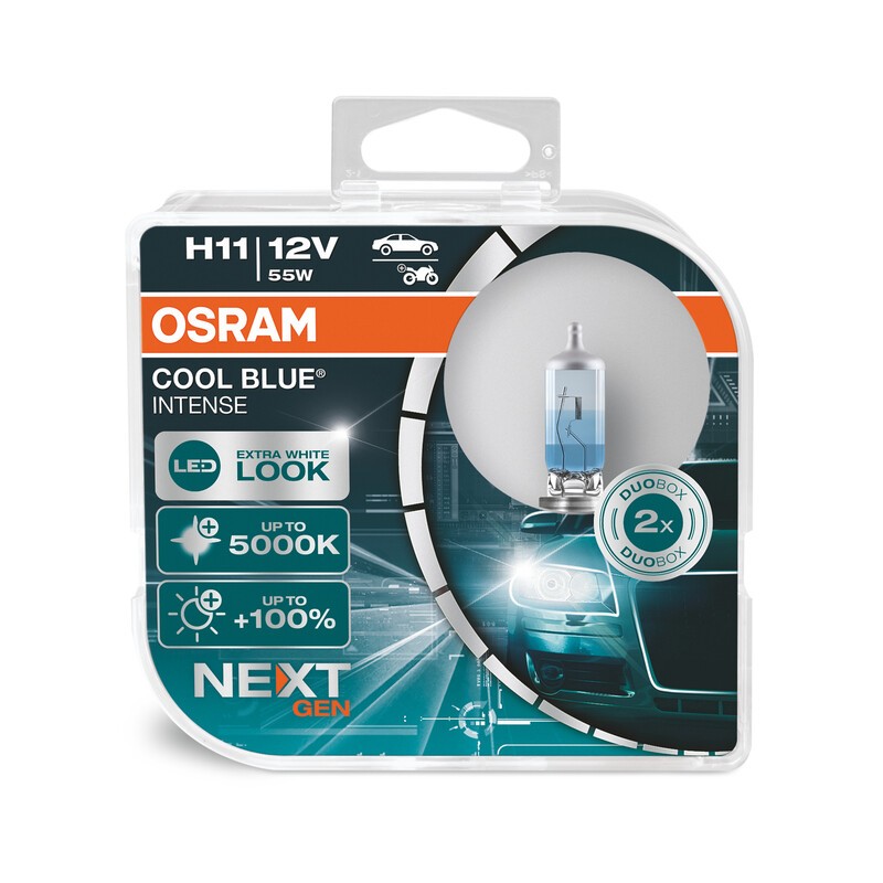 Lámpara OSRAM Cool Blue Intense H2 12V / 55W - 2 uds - motoscamaralweb.com Lámpara OSRAM Cool Blue Intense H2 12V / 55W - 2 uds - motoscamaralweb.com