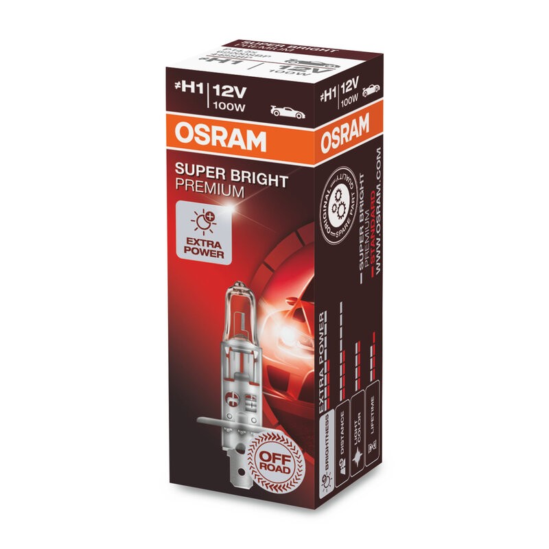 Lámpara OSRAM Super Bright H1 12V / 55W - 1 ud - motoscamaralweb.com