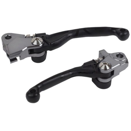 Juego de manetas articuladas POLISPORT Pivot negro - KTM / Husqvarna - motoscamaralweb.com