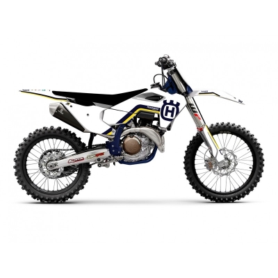 Kit de adhesivos + funda de asiento BLACKBIRD Retro - Husqvarna FC/TC - motoscamaralweb.com
