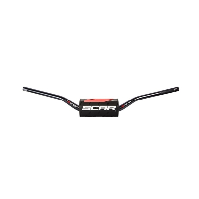 Manillar SCAR O² Low 65/85 Ø28.6mm - Negro / Protector negro - motoscamaralweb.com