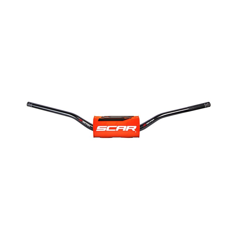 Manillar SCAR O² Low 65/85 Ø28.6mm - Negro / Protector naranja flúor - motoscamaralweb.com Manillar SCAR O² Low 65/85 Ø28.6mm - Negro / Protector naranja flúor - motoscamaralweb.com