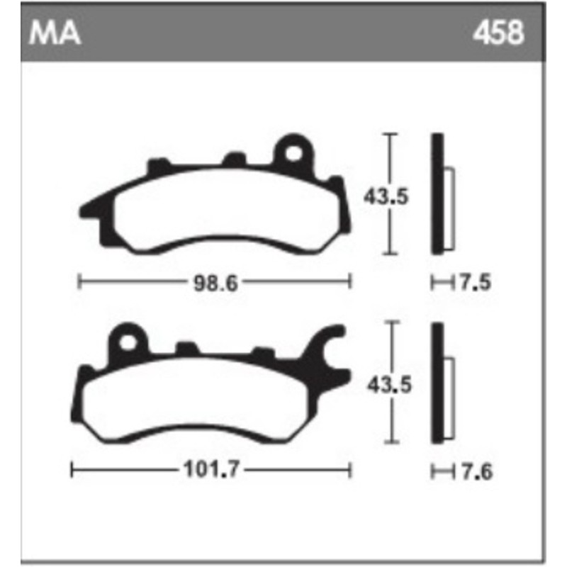 Pastillas de freno TECNIUM orgánicas - MA458 - motoscamaralweb.com