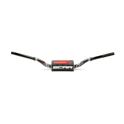 Manillar SCAR O² Color RC High Mini 65/85 Ø28.6mm - Negro / Protector negro - motoscamaralweb.com