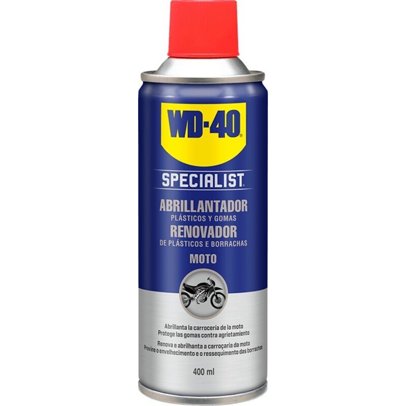 Spray abrillantador para plásticos WD-40 de silicona 400ml - motoscamaralweb.com Spray abrillantador para plásticos WD-40 de silicona 400ml - motoscamaralweb.com