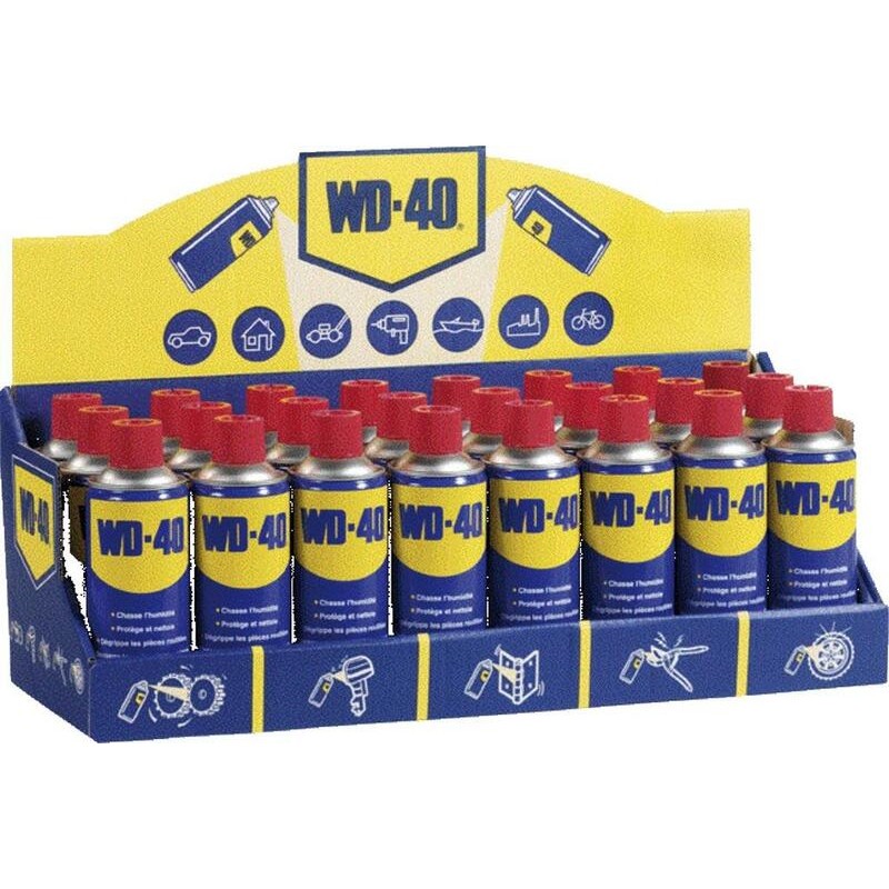 Expositor display 24pzs Multiusos WD-40 Spray 400 ml - motoscamaralweb.com Expositor display 24pzs Multiusos WD-40 Spray 400 ml - motoscamaralweb.com