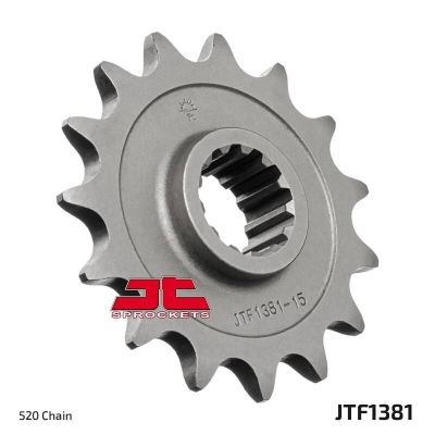 Piñón con goma anti-ruido JT SPROCKETS acero 1381 - 520 - motoscamaralweb.com