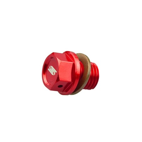 Tapón magnético de vaciado de aceite SCAR - Rojo - motoscamaralweb.com