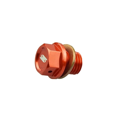Tapón magnético de vaciado de aceite SCAR - Naranja - motoscamaralweb.com