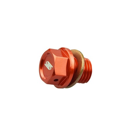 Tapón magnético de vaciado de aceite SCAR - Naranja - motoscamaralweb.com
