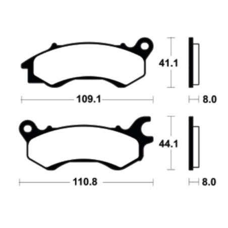 Pastillas de freno TECNIUM Scooter orgánicas - ME469 - motoscamaralweb.com