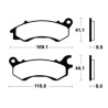 Pastillas de freno TECNIUM Scooter orgánicas - ME469 - motoscamaralweb.com
