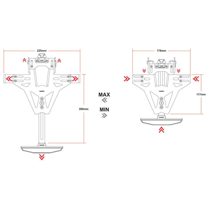 Portamatrículas HIGHSIDER Akron-RS Pro (con luz de matrícula) - motoscamaralweb.com Portamatrículas HIGHSIDER Akron-RS Pro (con luz de matrícula) - motoscamaralweb.com