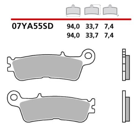 Pastillas de freno sinterizadas BREMBO - 07YA55SD - motoscamaralweb.com