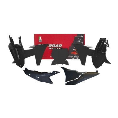 Kit de plástica RACETECH (6 piezas ) - Negro - motoscamaralweb.com