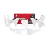 Kit de plástica RACETECH (6 piezas ) - Blanco / Negro - motoscamaralweb.com