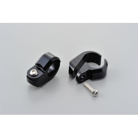 Juego de abrazaderas para barra de refuerzo de manillar DAYTONA aluminio anodizado negro - Ø22.2mm - motoscamaralweb.com