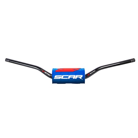 Manillar SCAR O² New CRF/KX Ø28.6mm - Negro / Protector azul - motoscamaralweb.com