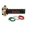 Acelerador DOMINO XM2 dorado con puños- motoscamaralweb.com