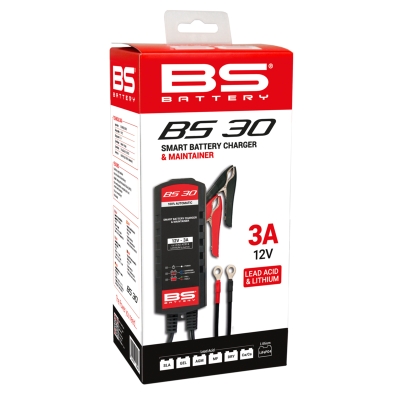 Cargador de bateria inteligente BS Battery BS30 - 12V 3A - motoscamaralweb.com