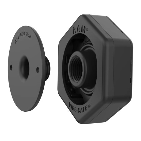 Amortiguador de vibraciones RAM MOUNTS Vibe-Safe™ con adaptador NPT para soportes de 2 orificios - motoscamaralweb.com
