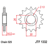 Piñón con goma anti-ruido JT SPROCKETS acero 1332 - 525 - motoscamaralweb.com