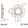 Piñón con goma anti-ruido JT SPROCKETS acero 1535 - 525 - motoscamaralweb.com