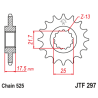Piñón con goma anti-ruido JT SPROCKETS acero 297 - 525 - motoscamaralweb.com