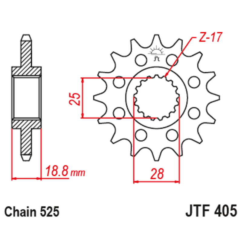 Piñón con goma anti-ruido JT SPROCKETS acero 405 - 525 - motoscamaralweb.com Piñón con goma anti-ruido JT SPROCKETS acero 405 - 525 - motoscamaralweb.com