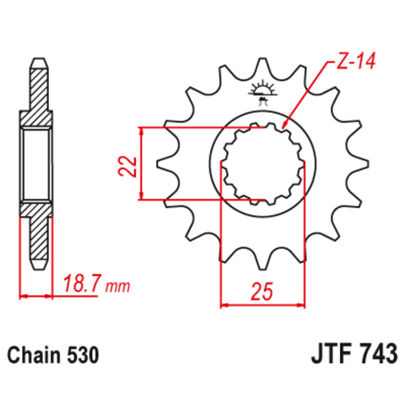 Piñón con goma anti-ruido JT SPROCKETS acero - 743 - 530 - motoscamaralweb.com Piñón con goma anti-ruido JT SPROCKETS acero - 743 - 530 - motoscamaralweb.com