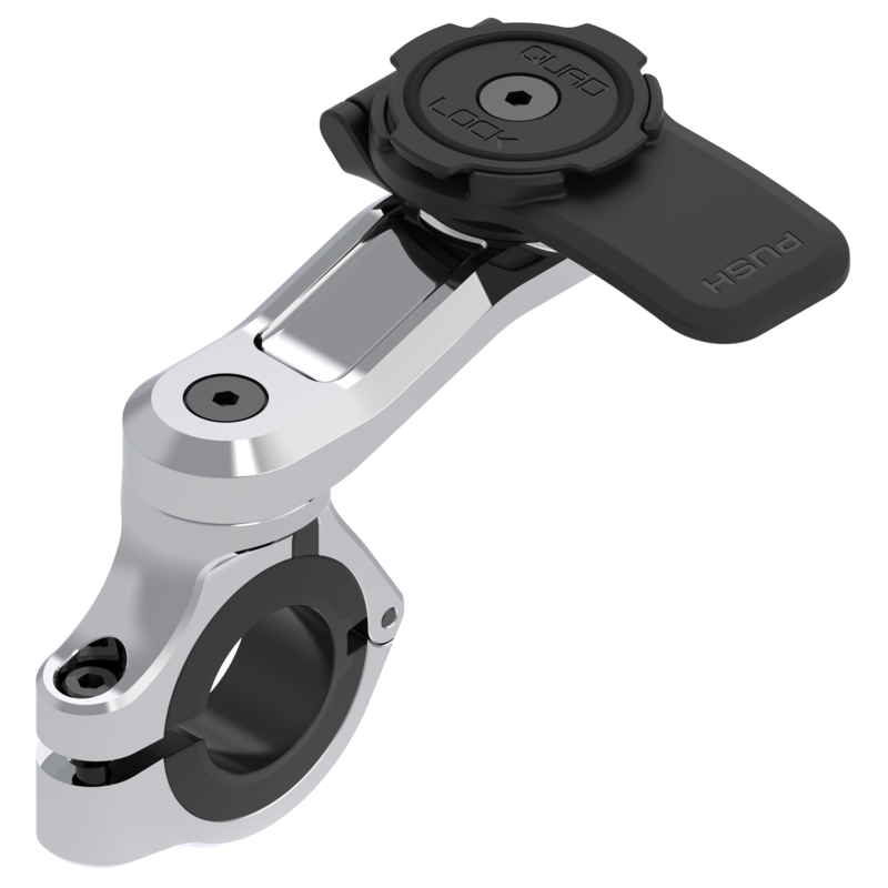 Soporte de smartphone para manillar QUAD LOCK Pro Chrome - motoscamaralweb.com Soporte de smartphone para manillar QUAD LOCK Pro Chrome - motoscamaralweb.com