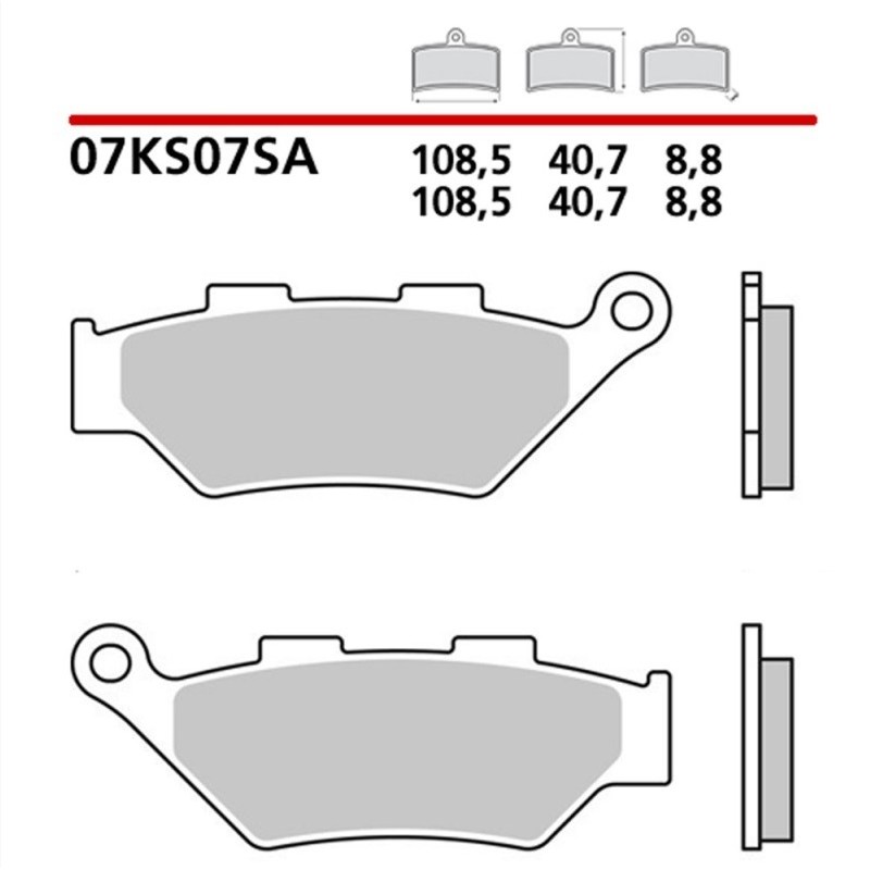 Pastillas de freno BREMBO sinterizadas - 07KS07SA - motoscamaralweb.com Pastillas de freno BREMBO sinterizadas - 07KS07SA - motoscamaralweb.com