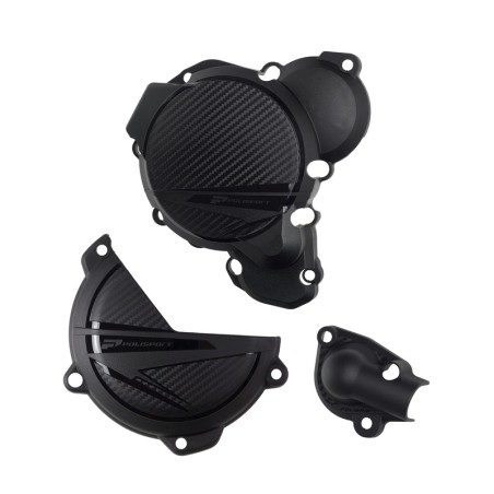 Protector tapa de embrague. encendido y bomba de agua POLISPORT - Negro - motoscamaralweb.com