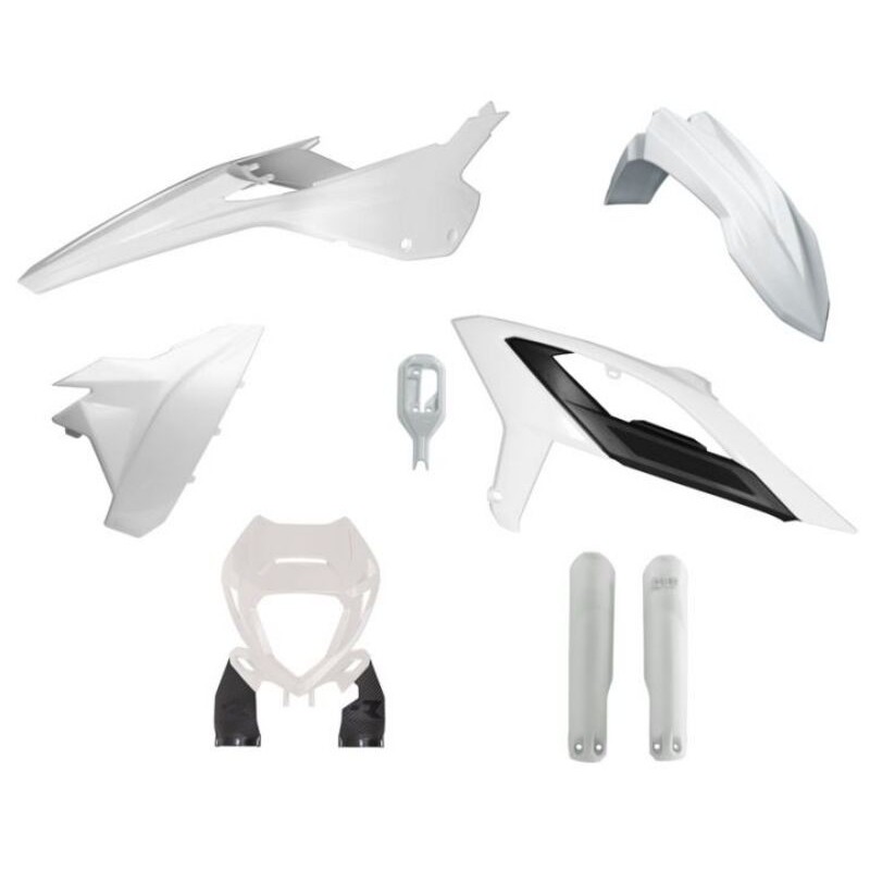 Kit de plástica RACETECH (6 piezas ) - Blanco - motoscamaralweb.com Kit de plástica RACETECH (6 piezas ) - Blanco - motoscamaralweb.com