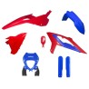 Kit de plástica RACETECH (6 piezas ) - Azul oscuro / Rojo - motoscamaralweb.com
