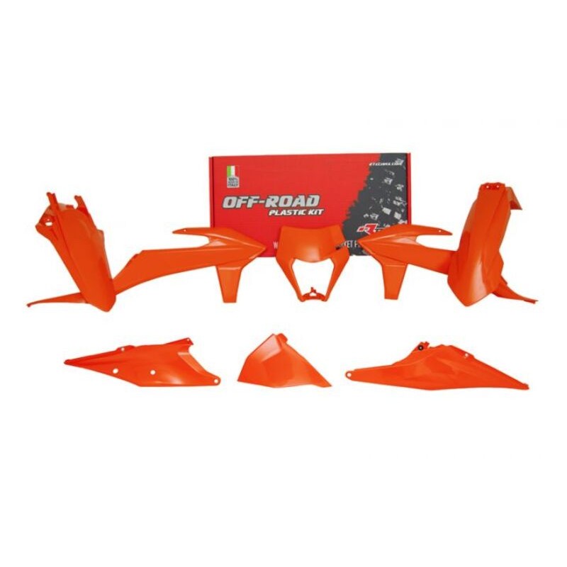 Kit de plástica RACETECH (6 piezas ) - Naranja - motoscamaralweb.com Kit de plástica RACETECH (6 piezas ) - Naranja - motoscamaralweb.com