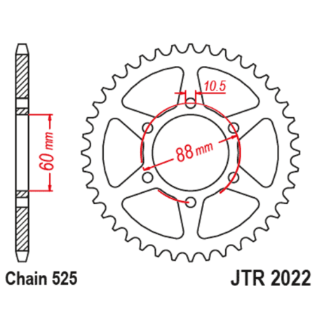 Corona JT SPROCKETS acero estándar 2022 - 525 - motoscamaralweb.com