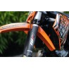 Protector de horquilla superior RFX Race Series Forkshrink con logo WP - Blanco / Rojo - motoscamaralweb.com