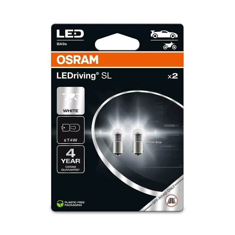 Lámpara OSRAM Retrofit LEDriving T4W Light 12V 0.8W - 2 uds - motoscamaralweb.com Lámpara OSRAM Retrofit LEDriving T4W Light 12V 0.8W - 2 uds - motoscamaralweb.com