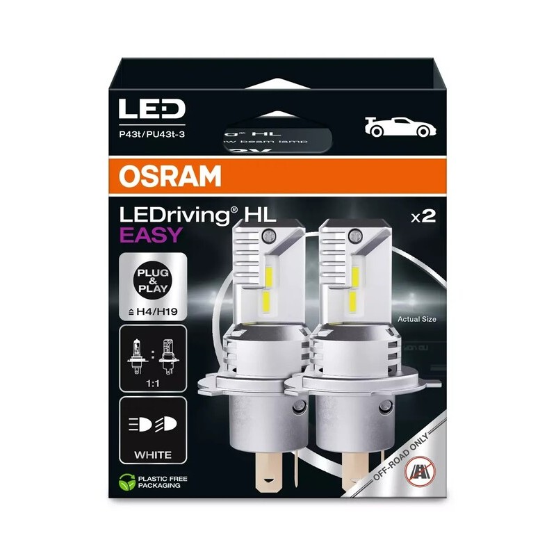 Lámpara OSRAM LEDriving HL Easy H4 / H19 12V - motoscamaralweb.com Lámpara OSRAM LEDriving HL Easy H4 / H19 12V - motoscamaralweb.com