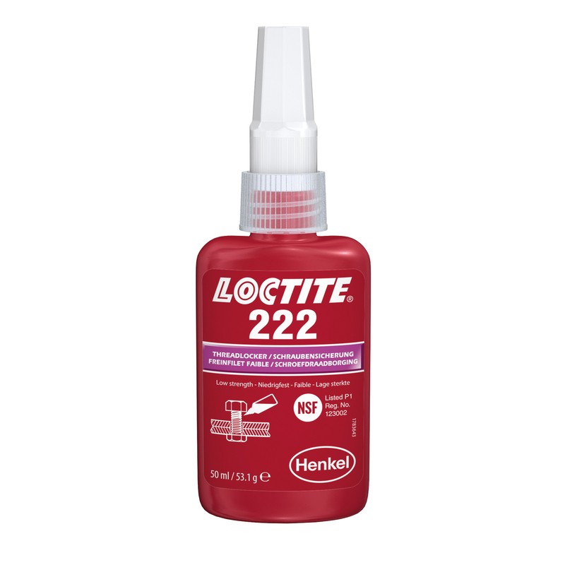 Fijador de roscas de baja resistencia LOCTITE 222 50ML - motoscamaralweb.com Fijador de roscas de baja resistencia LOCTITE 222 50ML - motoscamaralweb.com