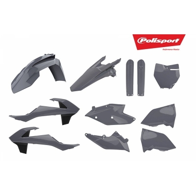 POLISPORT Plastic &amp; Graphic Kit Nardo Grey/Stealth Deco KTM - motoscamaralweb.com