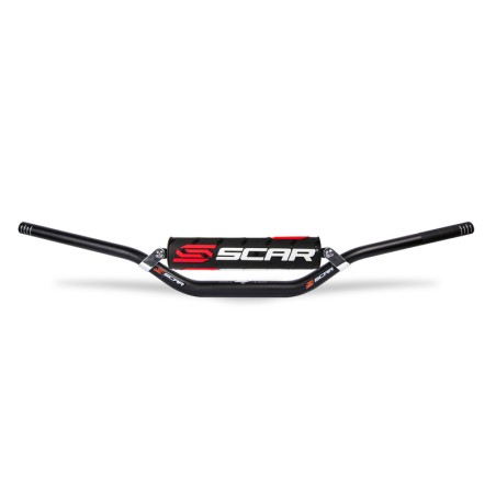 Manillar SCAR S² Low Ø22.2mm - Negro / Protector negro - motoscamaralweb.com